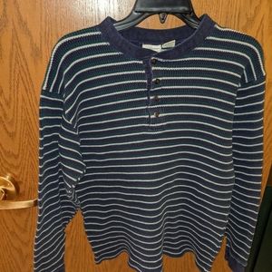 Vintage LL Bean Henley thermal shirt M made in USA